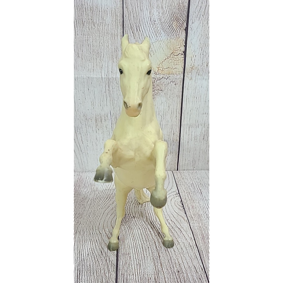 Vintage Breyer Alabaster Rearing Stallion Horse Fighting 12" Collectible USA - Picture 5 of 16